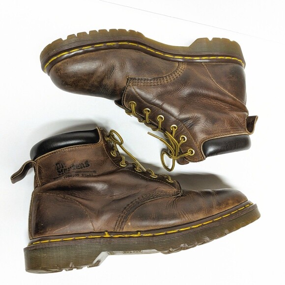 Vintage Dr Martens Boots 939 Ben US Men 9 EU 39 Brown Leather England 90s Y2K - Picture 7 of 10